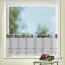 Bistro-Gardine mit Schlaufen, transparent, Farbe rose-braun, HxB 45x150 cm