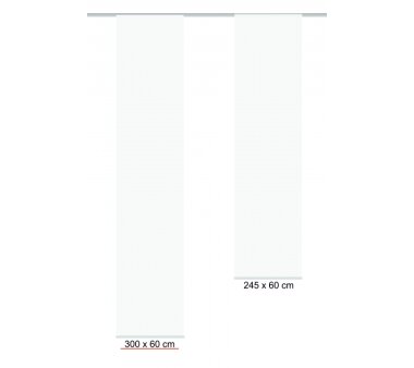 Schiebevorhang Deko blickdicht ROM, weiß Größe BxH 60x300 cm