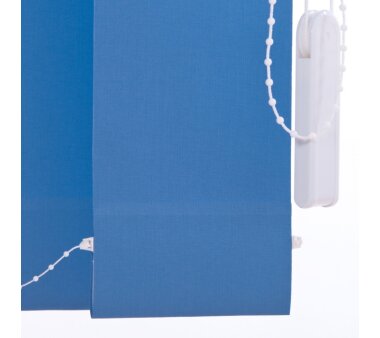 LIEDECO Vertikal-Lamellenanlage blau, 89 mm Lamellen, Polyester