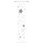 Schiebevorhang Deko blickdicht STARS Größe BxH 60x245 cm, grau