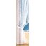 Jacquard-Seitenschal Lenka inkl. Raffhalter, mit Kräuselband, halbtransparent, Farbe weiß, HxB 245x128 cm