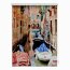 Lichtblick Rollo Klemmfix, ohne Bohren, blickdicht, Motiv Venedig Gondola, Farbe rot