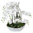 Kunstpflanze Phalenopsis-Arrangement (Orchidee), Farbe weiß, mit weißer Keramik-Schale, Höhe 68 cm