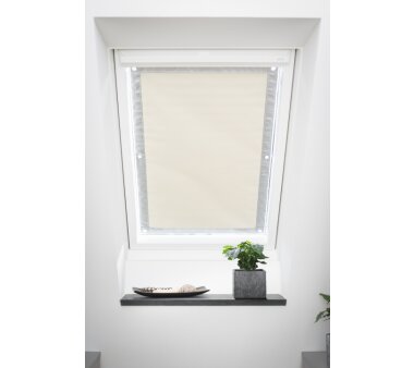 Lichtblick Dachfenster Sonnenschutz Haftfix, ohne Bohren, Verdunkelung - Farbe beige, BxH 47x91,5 cm