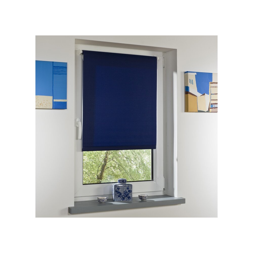 Rollo, Klemmfix-Rollo blau 60x150 cm - von Liedeco | Seitenzugrollos