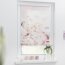 Lichtblick Rollo Klemmfix, ohne Bohren, blickdicht, Kirschblüten - Farbe rosa-weiß BxH 80x150 cm