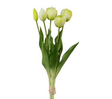 Kunstpflanze Tulpenbund gefüllt, Farbe weiß,...