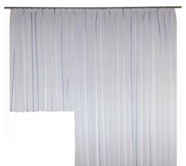 Store nach Maß Betsy mit Faltenband,  Farbe blau Höhe 125 cm