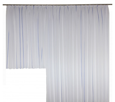 Store nach Maß Betsy mit Faltenband,  Farbe blau Höhe 175 cm