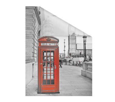 Lichtblick Fensterfolie selbstklebend, Sichtschutz, London rot