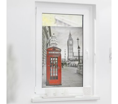 Lichtblick Fensterfolie selbstklebend, Sichtschutz, London rot