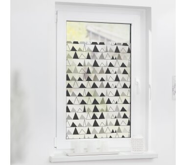 Lichtblick Fensterfolie selbstklebend, Sichtschutz, Dreiecke schwarz-weiß BxH 100x180 cm