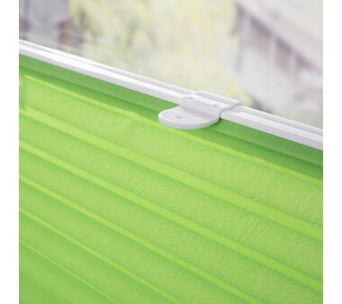 Lichtblick Plissee Haftfix, ohne Bohren, blickdicht, Farbe grün BxH 90x130 cm