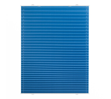 Lichtblick Plissee Haftfix, ohne Bohren, blickdicht, Farbe blau BxH 50x130 cm