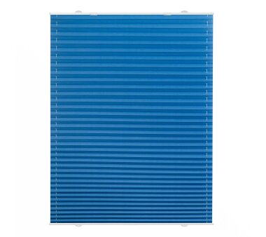 Lichtblick Plissee Haftfix, ohne Bohren, blickdicht, Farbe blau BxH 60x130 cm