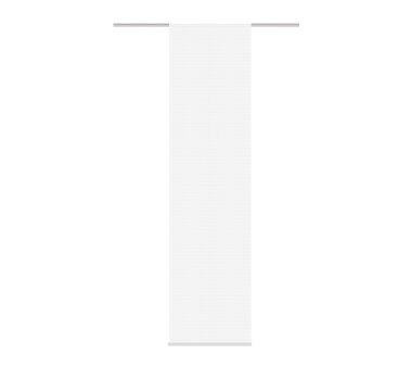 5er-Set Flächenvorhang in Bambus-Optik, SANDRA, Höhe 245 cm, 3x Dessin / 2x unifarben, halbtransparent, grau