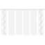 6er-Set Flächenvorhang in Bambus-Optik, SANDRA, Höhe 245 cm, 3x Dessin grau / 3x uni weiß, halbtransparent
