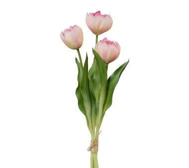 Kunstpflanze Tulpenbund gefüllt, Farbe rosa, 2er...