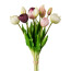 Kunstpflanze Tulpen gefüllt, 12er Bund, Farbe rosa-mix, Höhe ca. 39 cm