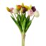 Kunstpflanze Tulpen gefüllt, 12er Bund, Farbe bunt, Höhe ca. 39 cm