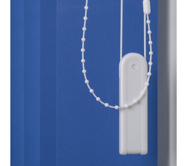 LIEDECO Vertikal-Lamellenanlage Perlreflex, 89 mm Lamellen, Verdunklung, Farbe blau
