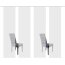 VISION S 4er-Set Schiebevorhänge ROM, halbtransparent, Höhe 260 cm, grau