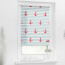 Lichtblick Rollo Klemmfix, Motiv Anker gestreift, Digitaldruck, blickdicht, Farbe türkis-rot BxH 45x150 cm