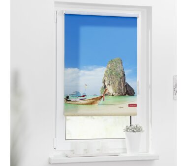 Lichtblick Rollo Klemmfix, Motiv Thailand, Digitaldruck, blickdicht, Farbe bunt BxH 45x150 cm