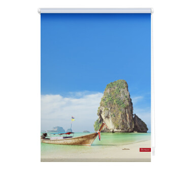 Lichtblick Rollo Klemmfix, Motiv Thailand, Digitaldruck, blickdicht, Farbe bunt BxH 120x150 cm