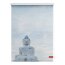 Lichtblick Rollo Klemmfix, Motiv Buddah, Digitaldruck, blickdicht, Farbe hellblau BxH 120x150 cm