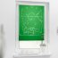 Lichtblick Rollo Klemmfix, Motiv Spieltaktik, Digitaldruck, blickdicht, Farbe grün-weiß BxH 60x150 cm