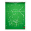Lichtblick Rollo Klemmfix, Motiv Spieltaktik, Digitaldruck, blickdicht, Farbe grün-weiß BxH 120x150 cm