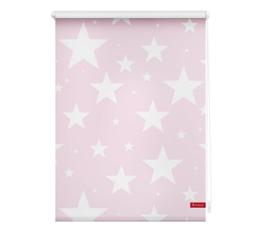 Lichtblick Rollo Klemmfix, Motiv Sterne, Digitaldruck, Verdunklung, Farbe rosa BxH 45x150 cm
