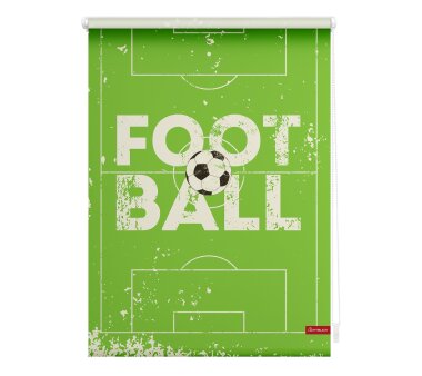 Lichtblick Rollo Klemmfix, Motiv Football, Digitaldruck, Verdunklung, Farbe hellgrün BxH 120x150 cm
