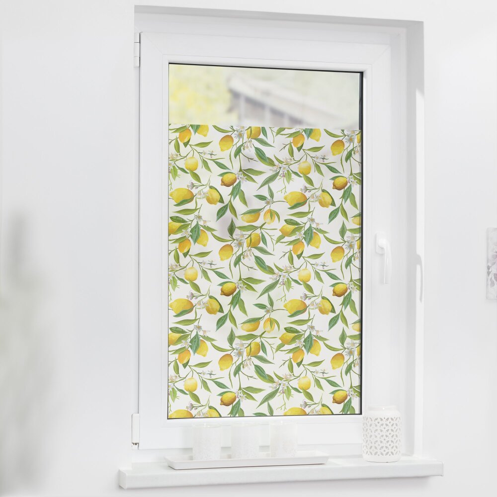 Fensterfolie selbstklebend Limone gelb | Wohnfuehlidee