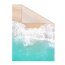 Lichtblick Fensterfolie selbstklebend, Sichtschutz, Motiv The Beach, Digitaldruck, türkis--beige