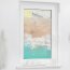 Lichtblick Fensterfolie selbstklebend, Sichtschutz, Motiv The Beach, Digitaldruck, türkis--beige