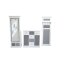 Garderobenschrank 2330, mit 1 Spiegeltür und 2 Schubladen, weiß / grau