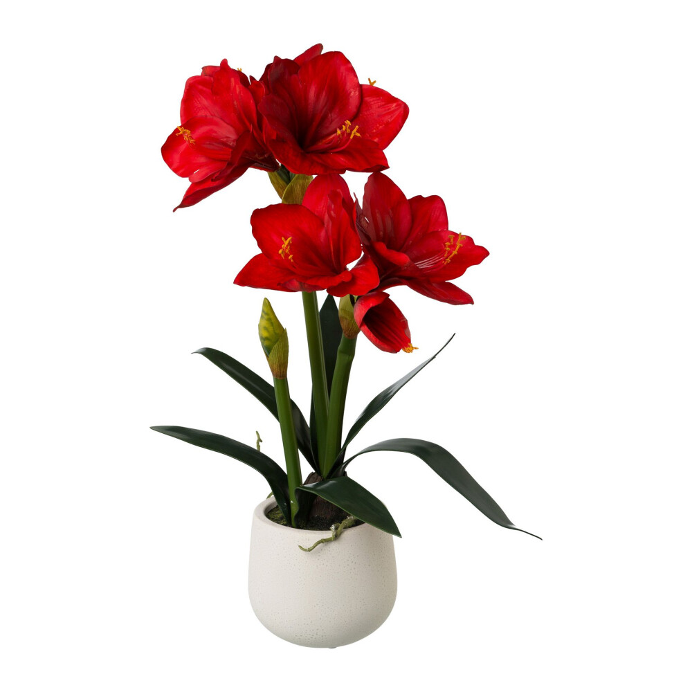 cm Kunstpflanze rot, 60 Amaryllis