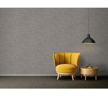 Architects Paper Vliestapete Absolutely chic, Floral Metallic grau, 10,05 x 0,53 m