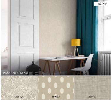 Architects Paper Vliestapete Absolutely chic, Floral Metallic grau-beige, 10,05 x 0,53 m