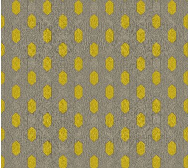 Architects Paper Vliestapete Absolutely chic, Grafik gelb-grau-beige, 10,05 x 0,53 m