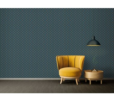 Architects Paper Vliestapete Absolutely chic, Grafik blau-grau-beige, 10,05 x 0,53 m