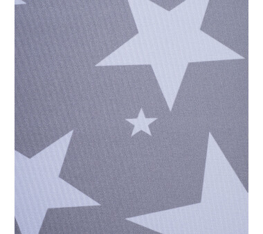 LIEDECO Klemmfix-Rollo Verdunklung, Dessin Sterne,  Farbe grau 120x150 cm