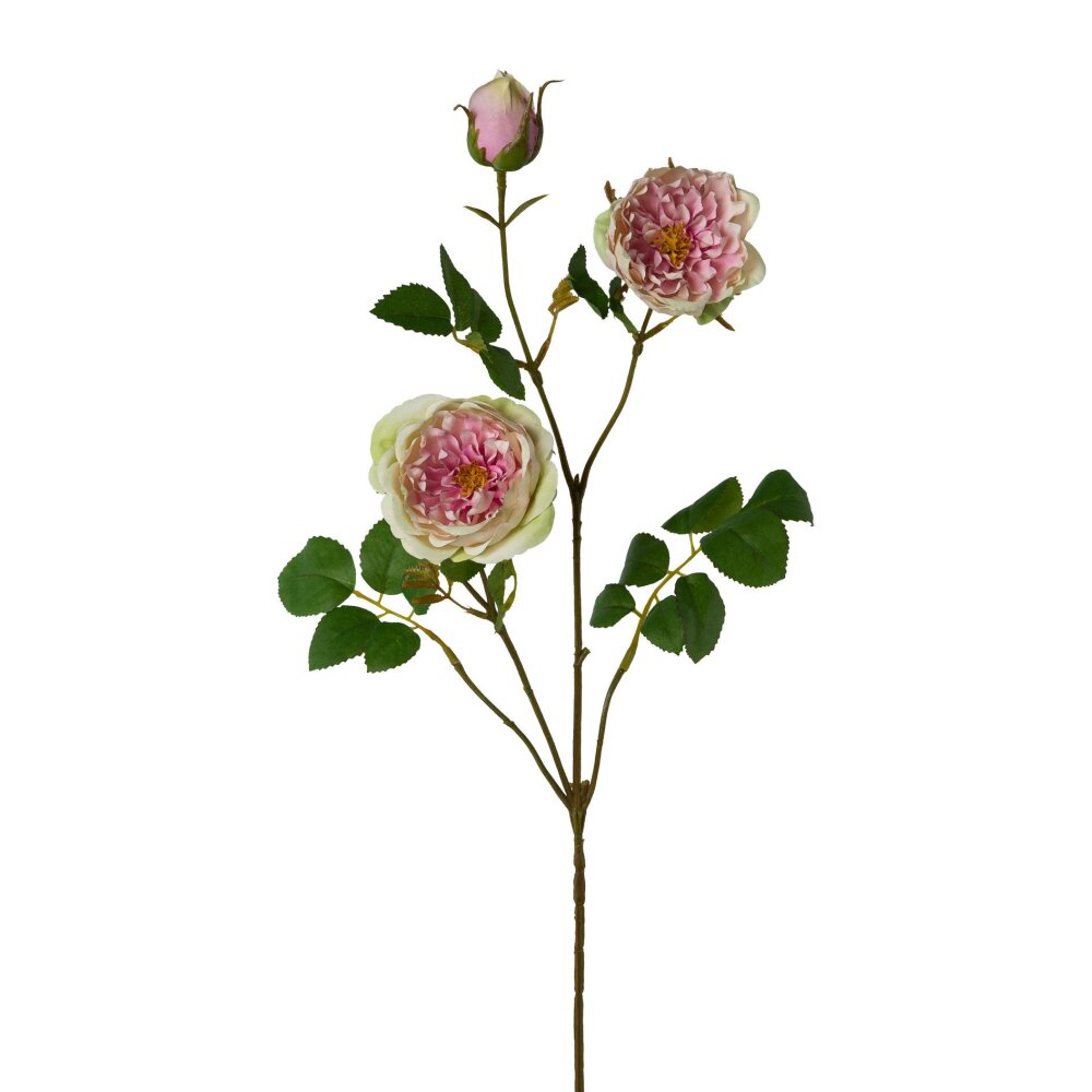 Kunstblume Rosenzweig grün, 3er, 73 cm | Wohnfuehlidee