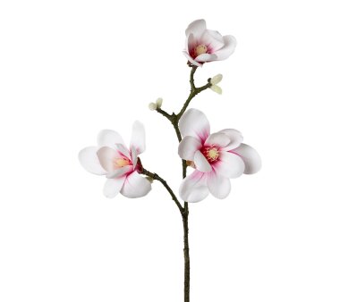 Kunstblume Magnolie, 3 Blüten, 2er Set, Farbe rosa,...