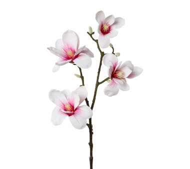 Kunstblume Magnolie, 4 Blüten, 2er Set, Farbe rosa,...