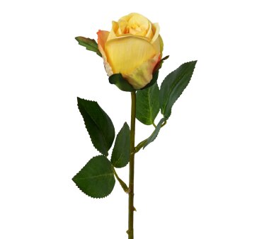 Kunstblume Rose, 8er Set, Farbe gelb, Höhe ca. 45 cm