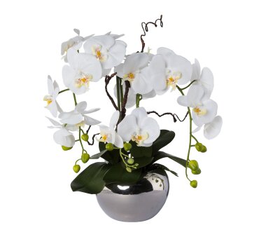 Kunstpflanze Orchideen-Arrangement, Farbe wei&szlig;,...