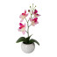 Kunstpflanze Phalenopsis (Orchidee) 4er Set, Farbe rosa, mit Keramik-Topf, Höhe ca. 21 cm